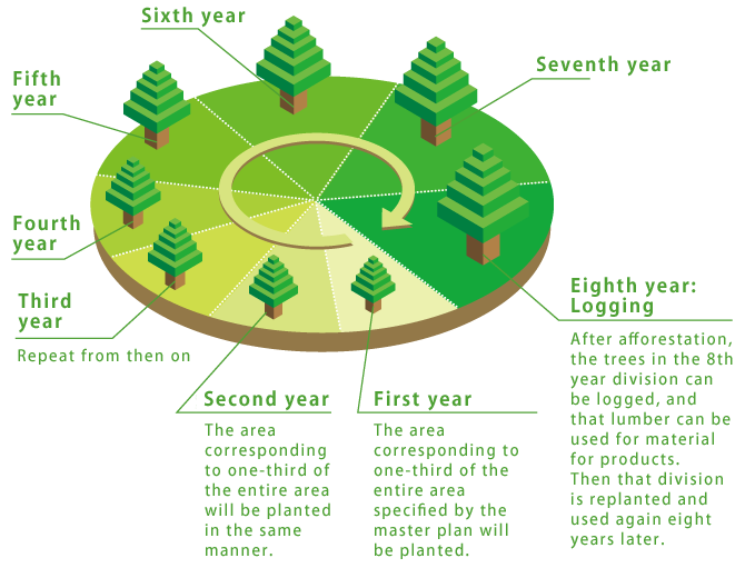 植林による森のリサイクル